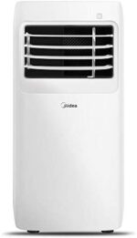 MIDEA MAP08R1CWT 3-in-1 Portable Air Conditioner, Dehumidifier, Fan, for Rooms up to 150 sq ft, 8,000 BTU (5,300 BTU SACC) control with Remote , White