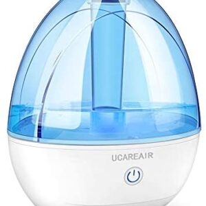 Cool Mist Humidifier -C Humidifier for Bedroom, Quiet Mist Humidifier, High Low Mist, Waterless Auto-off, Night Light, Baby Kids Nursery, 2L Tank, Filterless Humidifiers for home office, ETL Approved
