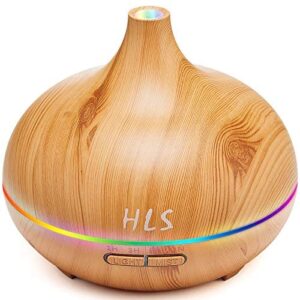 550ML Aroma Diffuser for Essential Oil,Large Office Essential Oil Diffuser for Home Kids, Cool Mist humidifier for Bedroom Quiet with 7 Color led Light,Waterless Auto Off Diffuser Vaporizers for Yoga