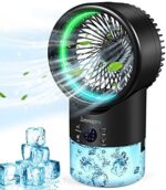 Portable Air Conditioner, Personal Space Evaporative Air Conditioner Fan with 3 Speeds 7 Colors, Personal Air Cooler for Home, Office and Room